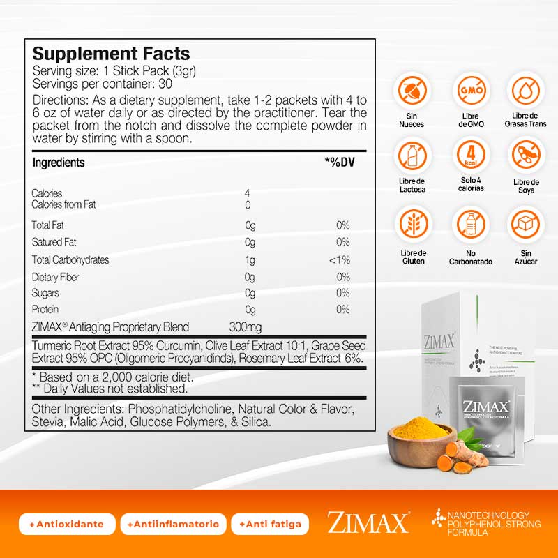 Zimax® Antioxidante en Sobres