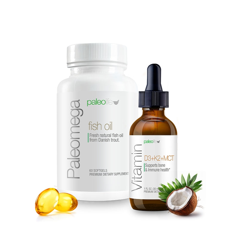 Kit Vitamin D3+K2+MCT Oil+Paleomega Fish Oil