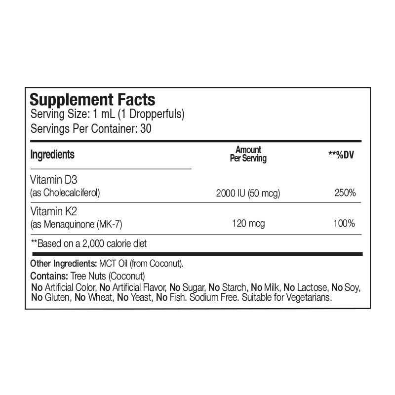 Vitamin D3+K2+MCT Oil